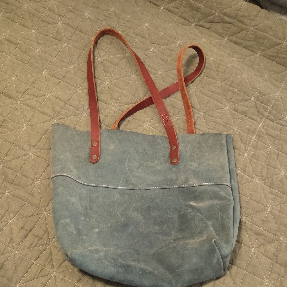 Madewell Leather Tote Bag In Green